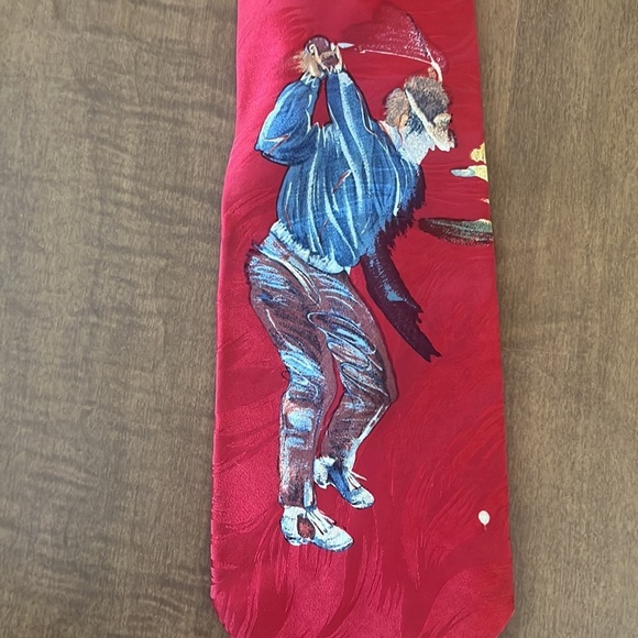 Vintage Necktie Golf Going for the Pin Terry Rose 100% Silk Formal Tie Preppy - Picture 2 of 8